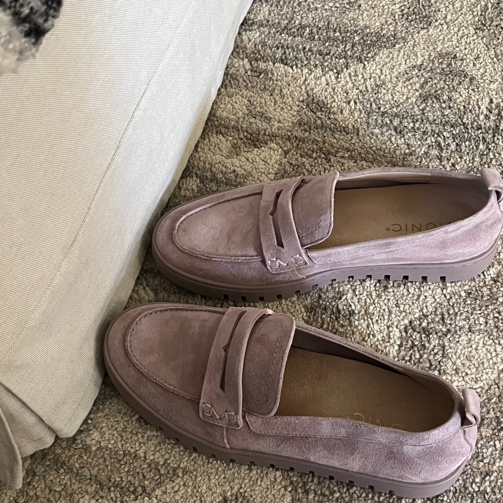 Vionic Uptown Loafer Women's Suede Penny Loafers in Dusk size 7 - Picture 8 of 15